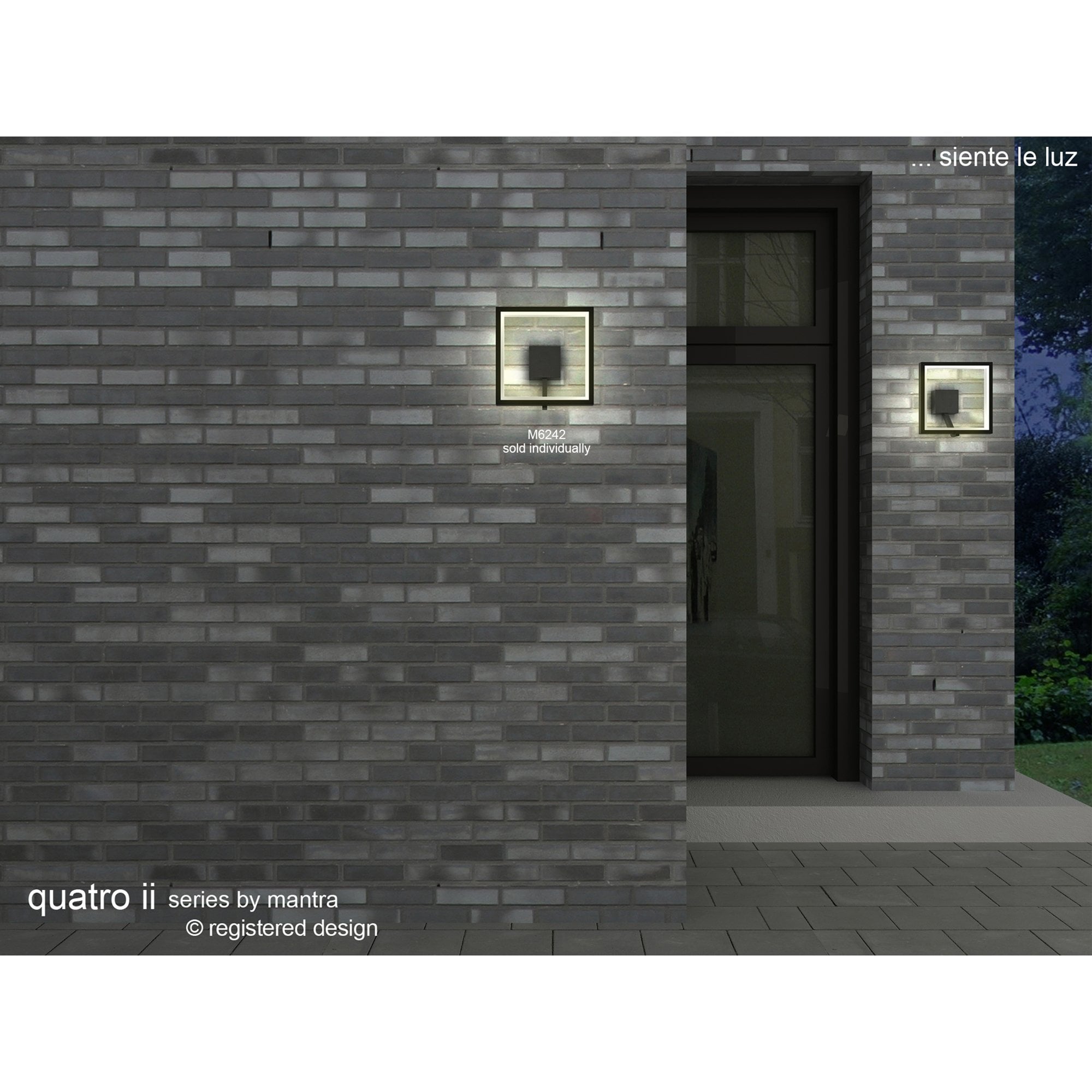 M6241 Quatro II Flush Fitting Square 40cm 45W LED White