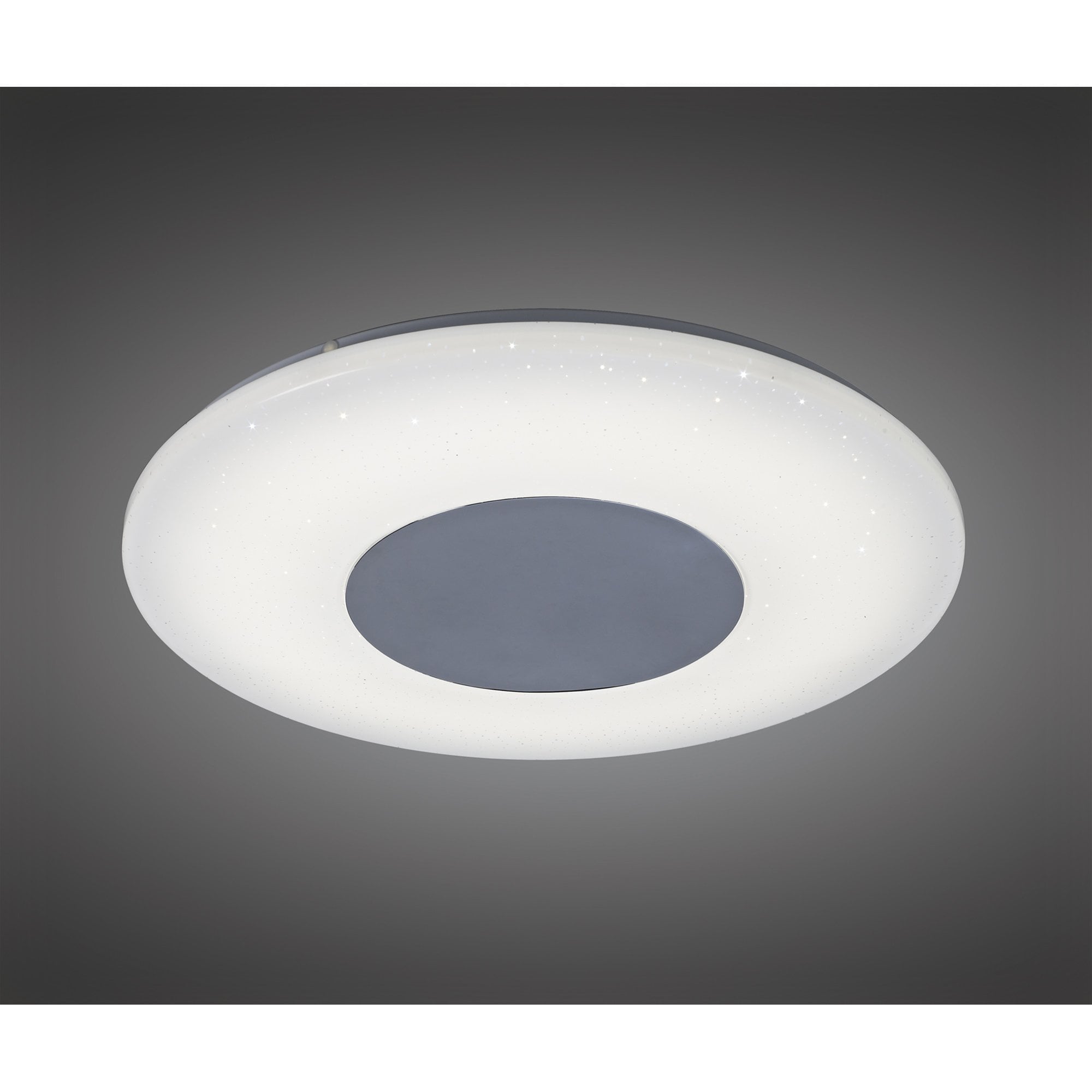 M5933 Reef Ceiling 45cm Round 48W LED -6500K Tuneable Remote Control Chrome / White