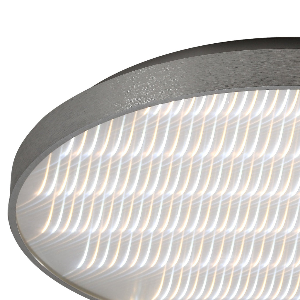 M5342 Reflex Flush 58cm Round 50W LED + 6000K Aluminium / Acrylic