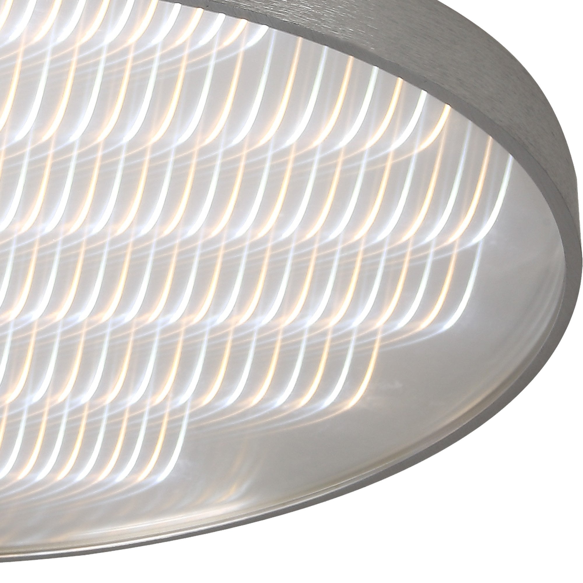 M5342 Reflex Flush 58cm Round 50W LED + 6000K Aluminium / Acrylic
