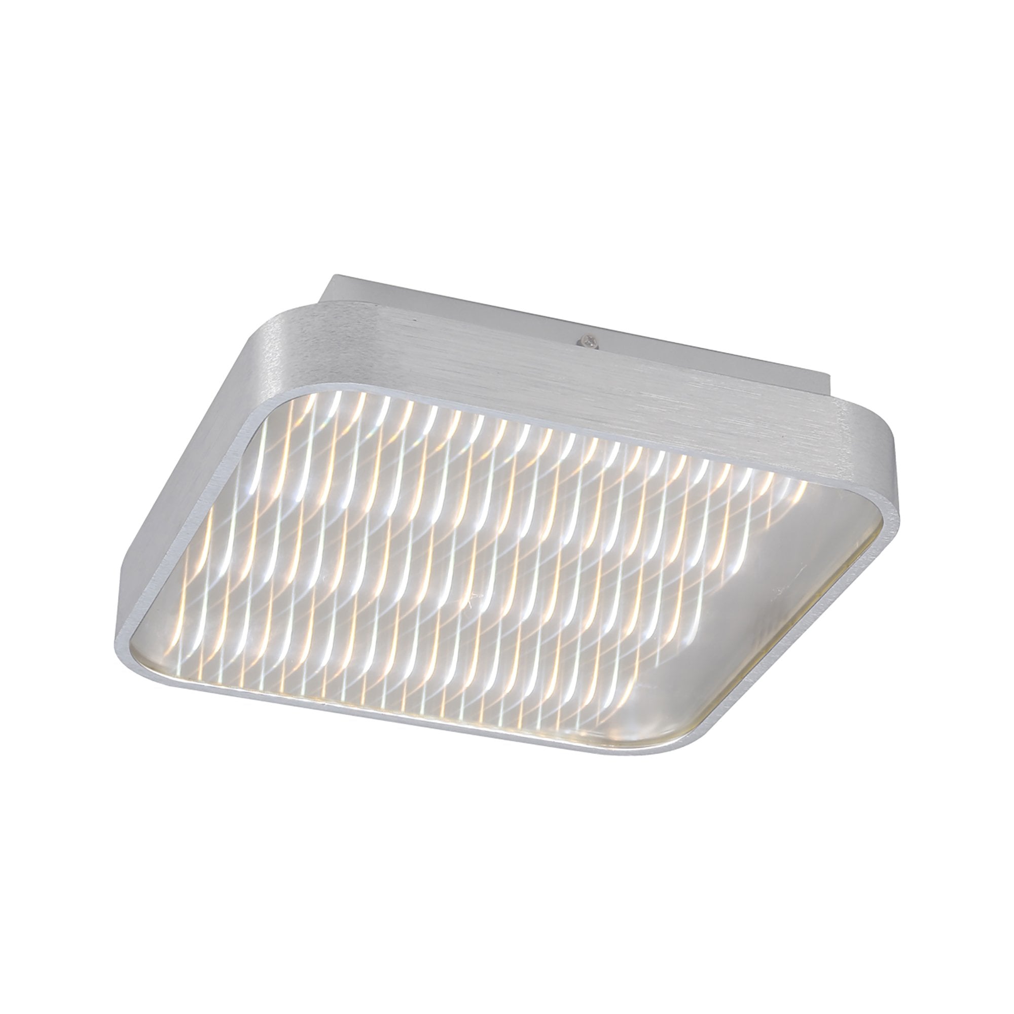 M5341 Reflex Flush 29cm Square 18W LED + 6000K Aluminium / Acrylic