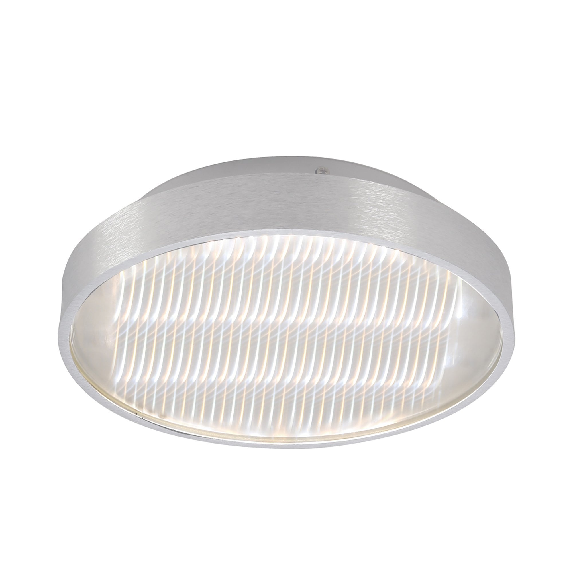 M5344 Reflex Flush 29cm Round 18W LED + 6000K Aluminium / Acrylic