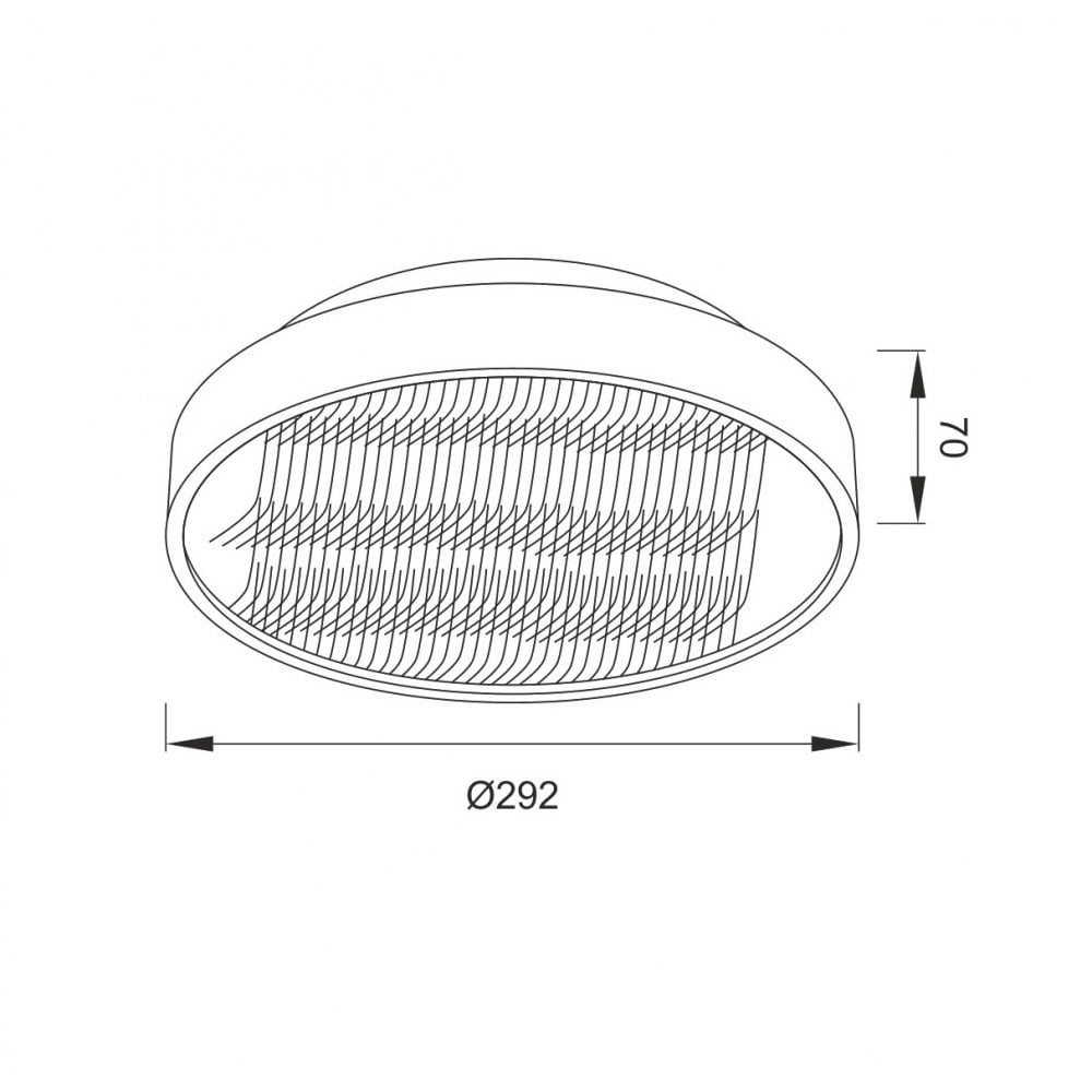 M5344 Reflex Flush 29cm Round 18W LED + 6000K Aluminium / Acrylic