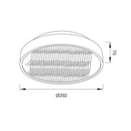 M5344 Reflex Flush 29cm Round 18W LED + 6000K Aluminium / Acrylic
