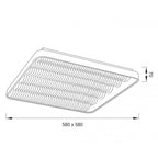 M5340 Reflex Flush 58cm Square 50W LED + 6000K Aluminium / Acrylic