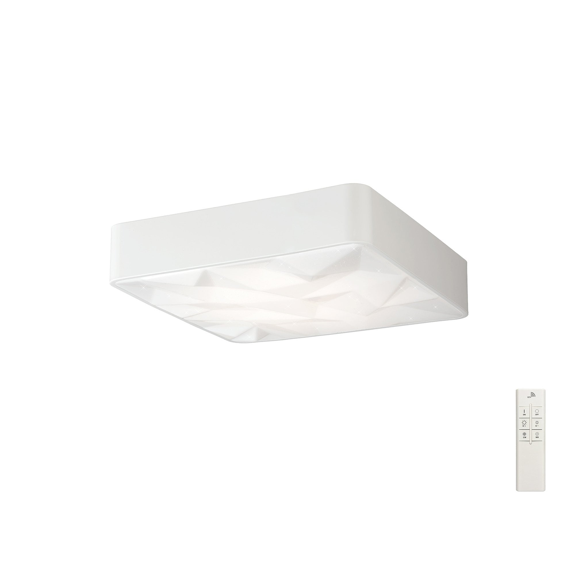 M5880 Rombos Flush 50cm Square 40W LED -6500K Tuneable Remote Control White