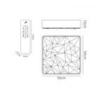 M5880 Rombos Flush 50cm Square 40W LED -6500K Tuneable Remote Control White