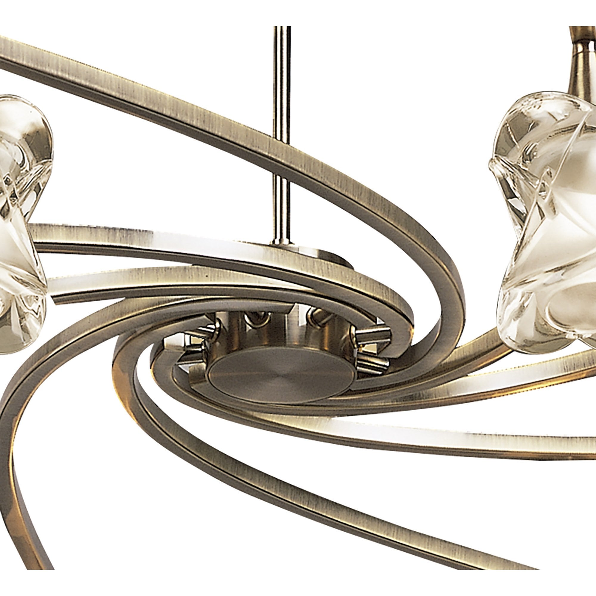 M0032AB Rosa Del Desierto Telescopic Pendant 8 Light G9 Antique Brass