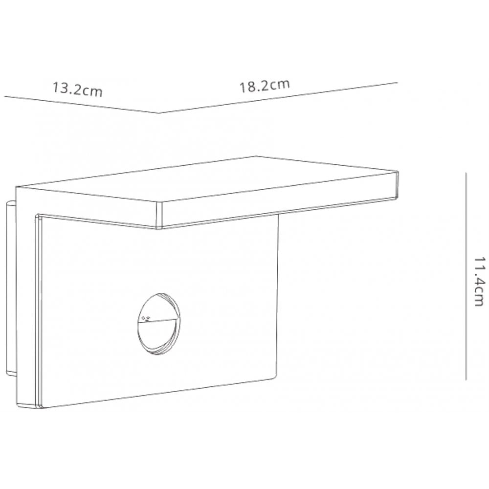 M6774 Ruka Outdoor Motion Sensor Wall Lamp 15W LED Anthracite/Walnut