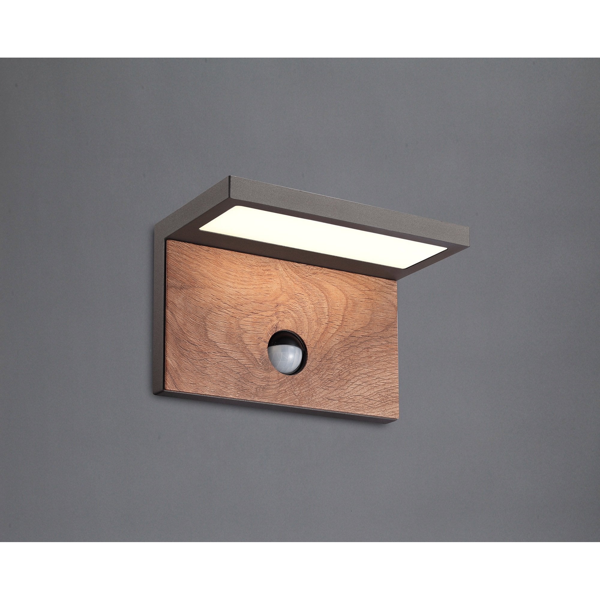 M6774 Ruka Outdoor Motion Sensor Wall Lamp 15W LED Anthracite/Walnut