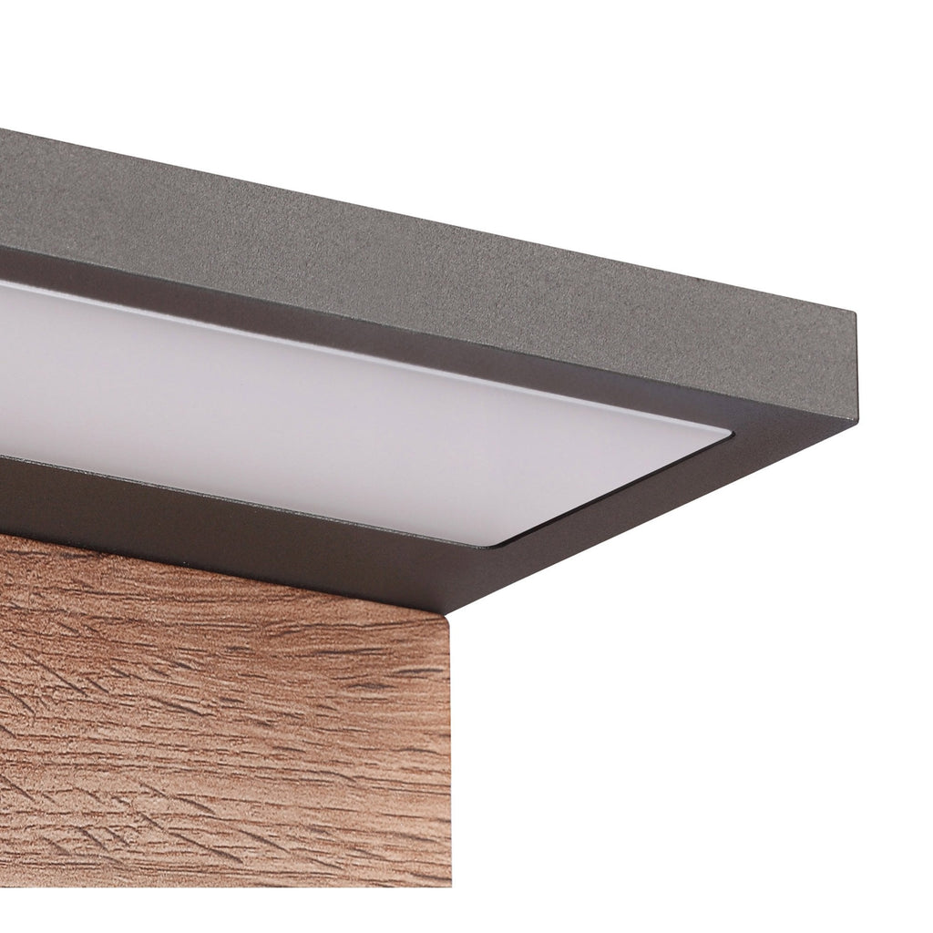 M6774 Ruka Outdoor Motion Sensor Wall Lamp 15W LED Anthracite/Walnut