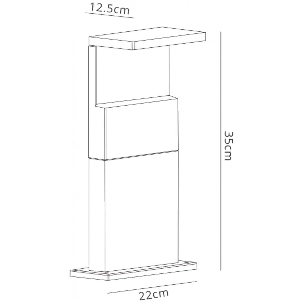M6771 Ruka Outdoor Floor Lamp Small 13W LED Anthracite/Walnut