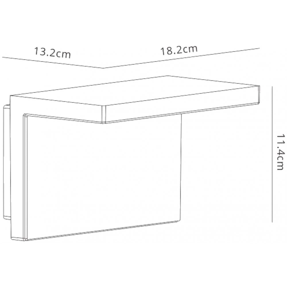 M6770 Ruka Outdoor Wall Lamp 13W LED Anthracite/Walnut