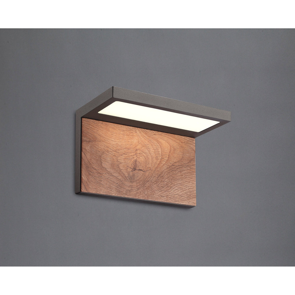 M6770 Ruka Outdoor Wall Lamp 13W LED Anthracite/Walnut