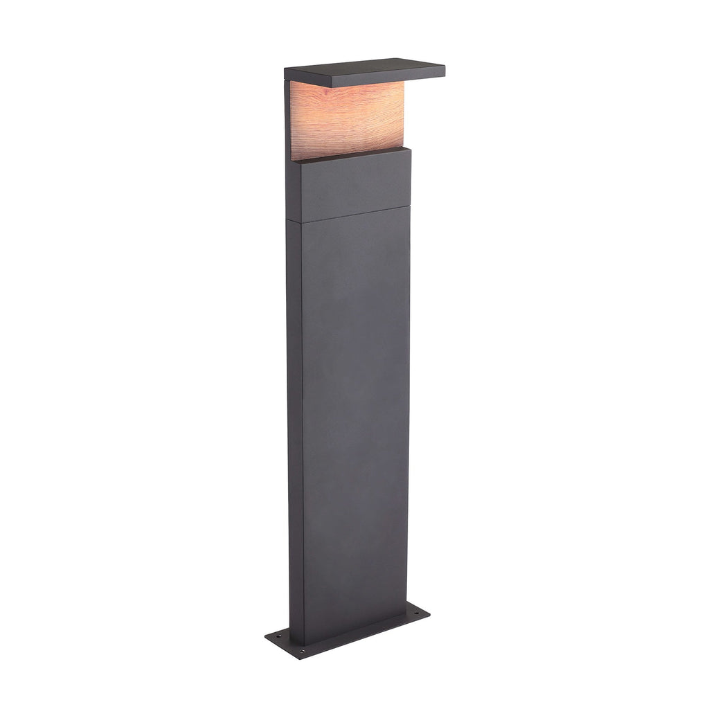 M6773 Ruka Outdoor Floor Lamp Large 13W LED Anthracite/Walnut