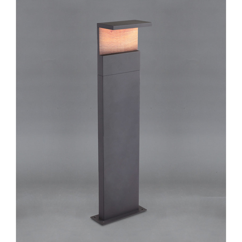 M6773 Ruka Outdoor Floor Lamp Large 13W LED Anthracite/Walnut
