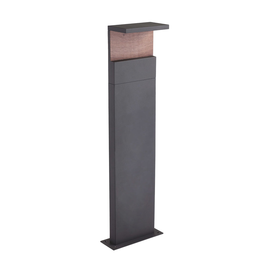 M6773 Ruka Outdoor Floor Lamp Large 13W LED Anthracite/Walnut
