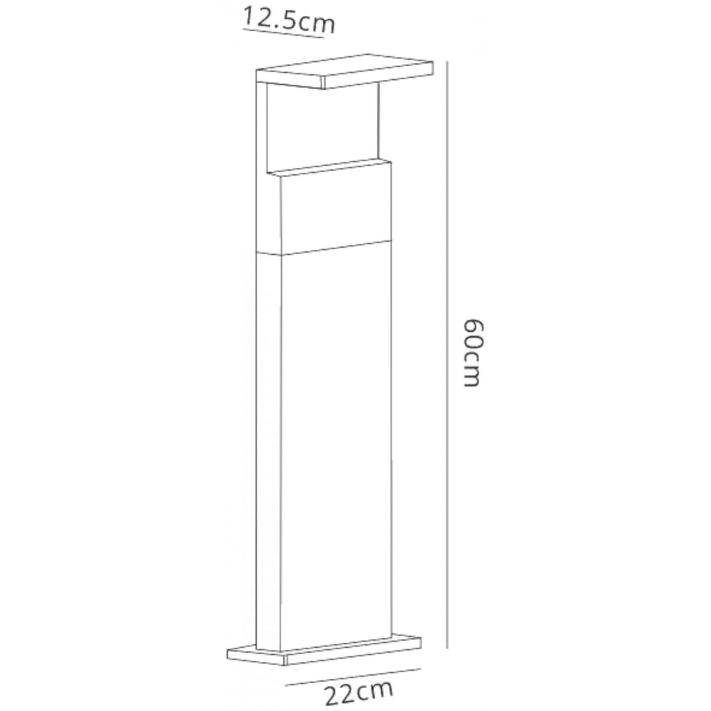 M6772 Ruka Outdoor Floor Lamp Medium 13W LED Anthracite/Walnut