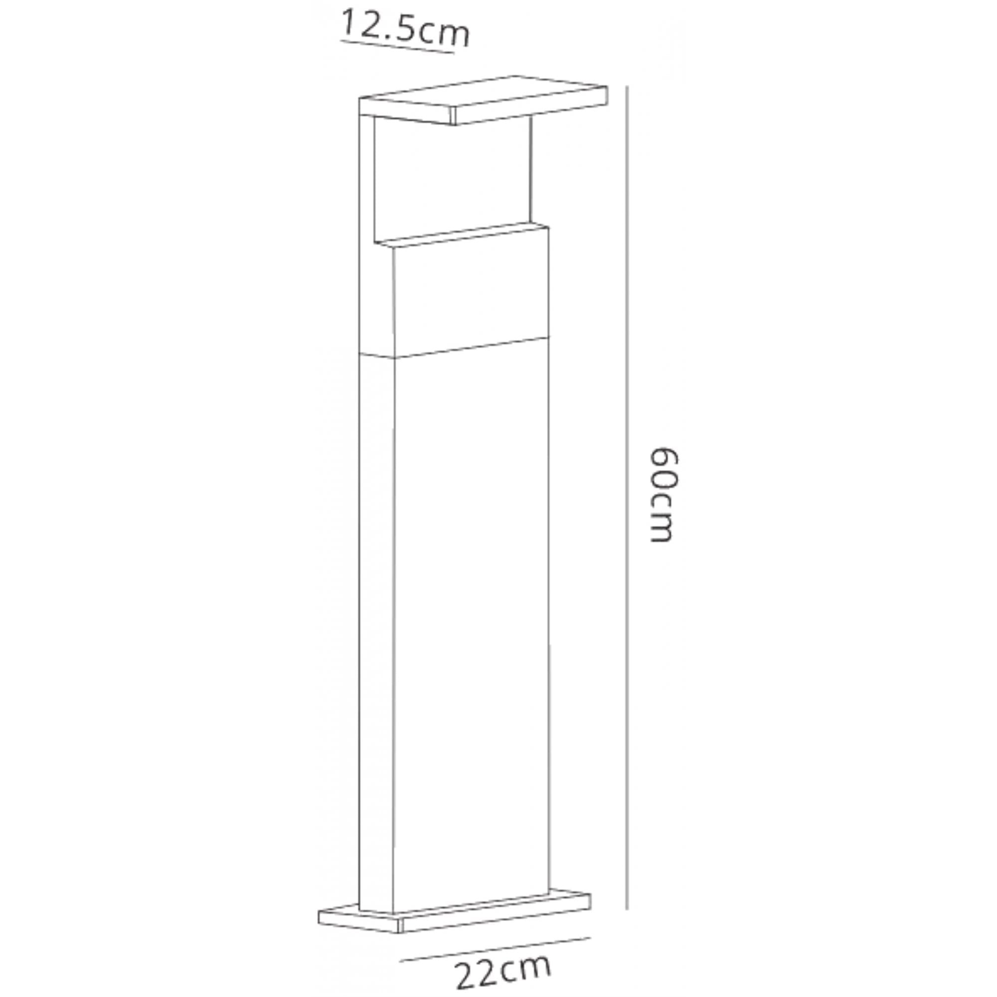 M6772 Ruka Outdoor Floor Lamp Medium 13W LED Anthracite/Walnut