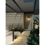 M6772 Ruka Outdoor Floor Lamp Medium 13W LED Anthracite/Walnut