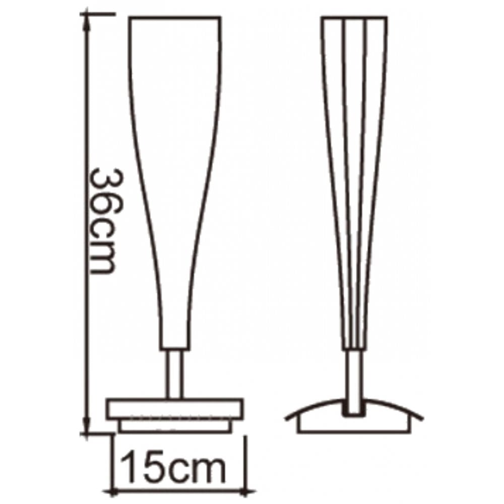 M0064 Java Table Lamp Small 1 Light E14 Satin Nickel/Frosted White Glass