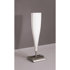 M0064 Java Table Lamp Small 1 Light E14 Satin Nickel/Frosted White Glass