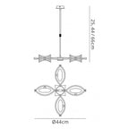 M0881AB Kromo Telescopic Convertible To Semi Flush 4 Light G9 Antique Brass