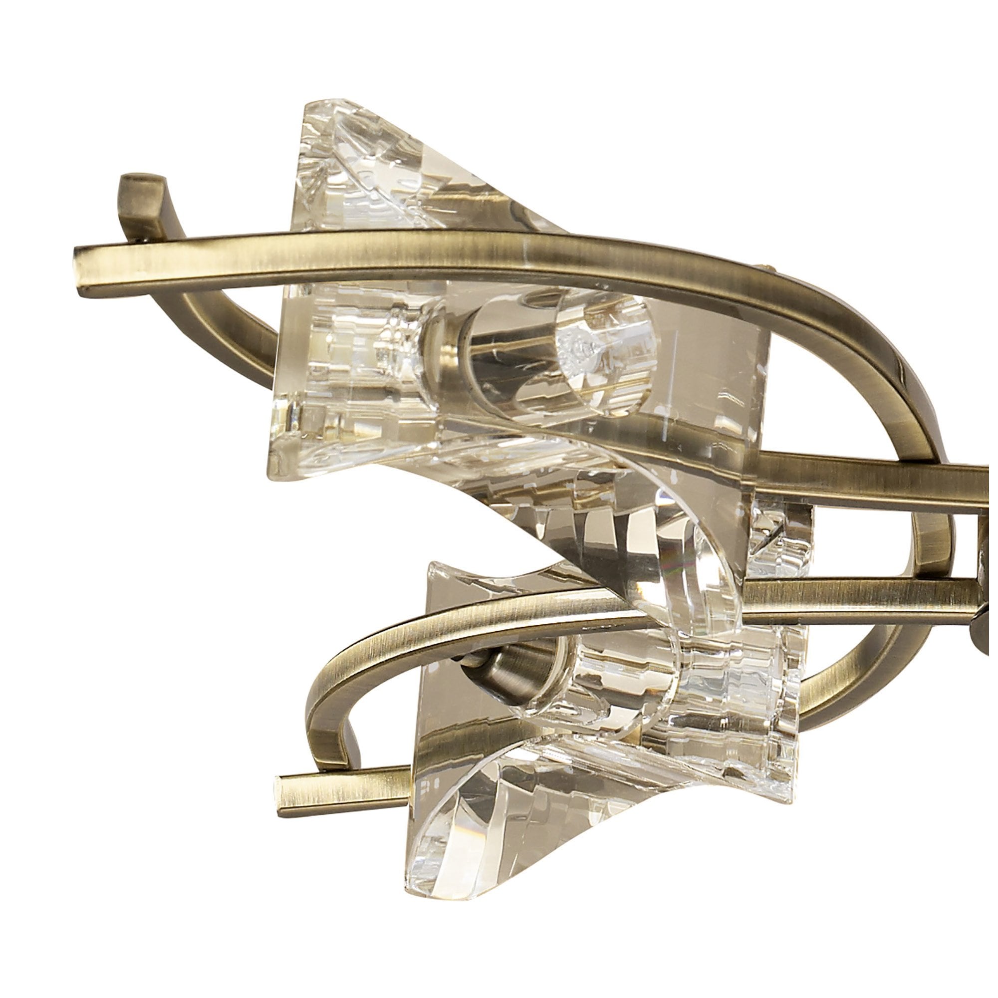 M0881AB Kromo Telescopic Convertible To Semi Flush 4 Light G9 Antique Brass