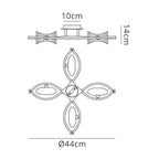 M0883AB Kromo Ceiling 4 Light G9 Antique Brass