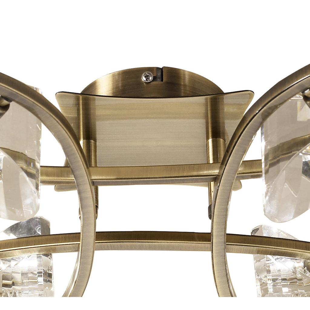 M0883AB Kromo Ceiling 4 Light G9 Antique Brass