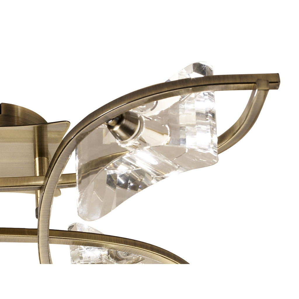 M0883AB Kromo Ceiling 4 Light G9 Antique Brass