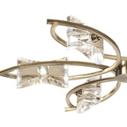 M0884AB Kromo Telescopic Convertible To Semi Flush 6 Light G9 Antique Brass