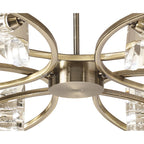 M0884AB Kromo Telescopic Convertible To Semi Flush 6 Light G9 Antique Brass