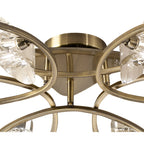 M0886AB Kromo Ceiling 6 Light G9 Antique Brass
