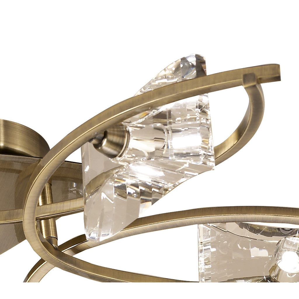 M0886AB Kromo Ceiling 6 Light G9 Antique Brass