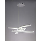 M3970 Knot Pendant 36W LED Gloss White/White Acrylic/Polished Chrome