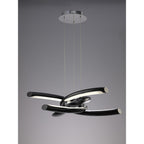 M3971 Knot Pendant 36W LED Gloss Black/White Acrylic/Polished Chrome