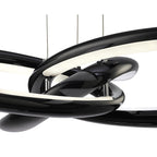 M3971 Knot Pendant 36W LED Gloss Black/White Acrylic/Polished Chrome