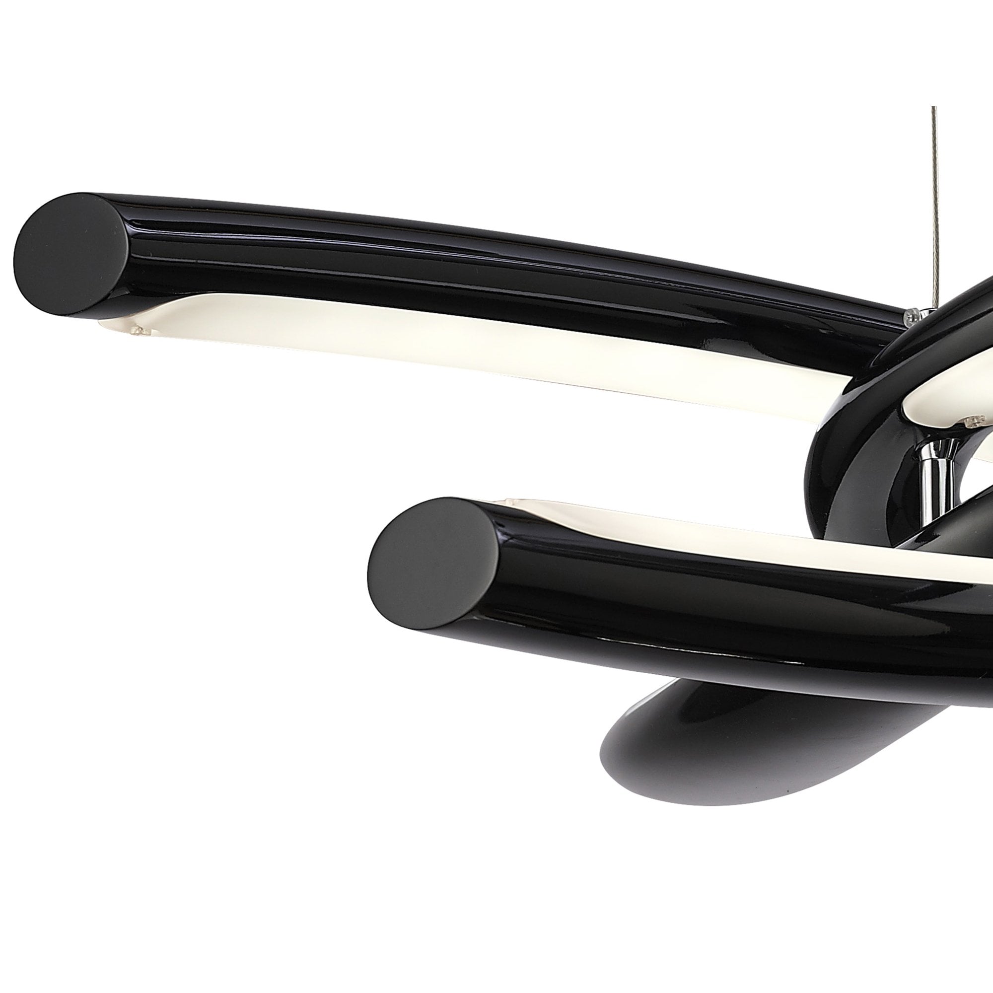 M3971 Knot Pendant 36W LED Gloss Black/White Acrylic/Polished Chrome