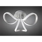 M4989 Knot Ceiling 36W LED 3 Looped Arms Silver/Frosted Acrylic