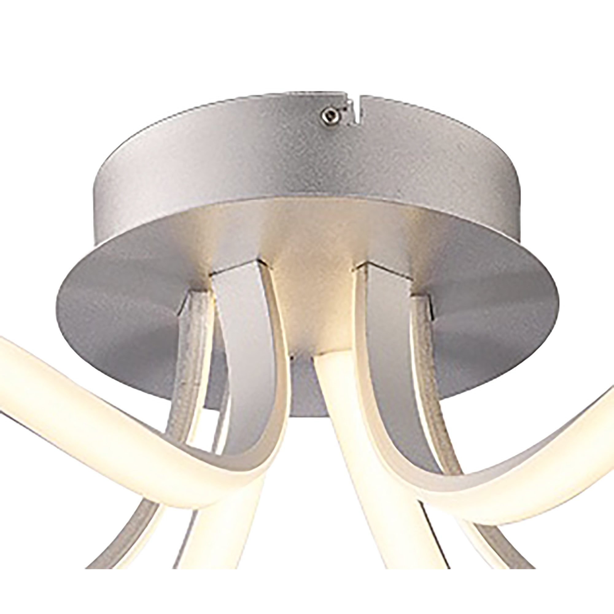 M4989 Knot Ceiling 36W LED 3 Looped Arms Silver/Frosted Acrylic