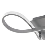 M4990 Knot Square Ceiling 40W LED 4 Looped Arms Silver/Frosted Acrylic/Polished Chrome