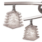 M0012 Keops Telescopic Pendant Convertible To Semi Flush 4 Light G9 Satin Nickel