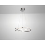 M5725 Infinity Pendant 42W LED Dimmable Silver/Polished Chrome/White Acrylic