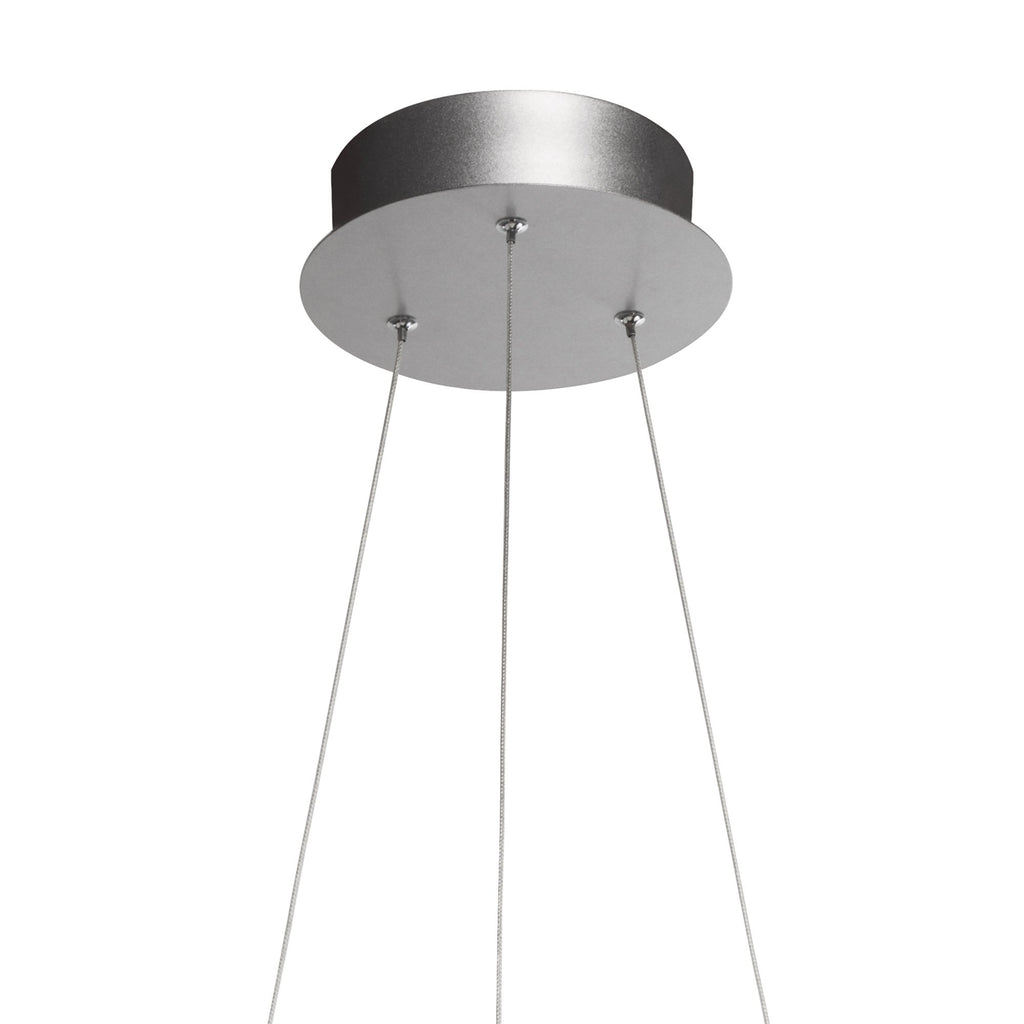 M5725 Infinity Pendant 42W LED Dimmable Silver/Polished Chrome/White Acrylic