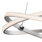 M5725 Infinity Pendant 42W LED Dimmable Silver/Polished Chrome/White Acrylic