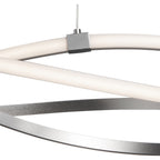 M5725 Infinity Pendant 42W LED Dimmable Silver/Polished Chrome/White Acrylic