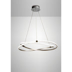 M5726 Infinity Pendant 60W LED Dimmable Silver/Polished Chrome/White Acrylic
