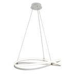 M5726 Infinity Pendant 60W LED Dimmable Silver/Polished Chrome/White Acrylic