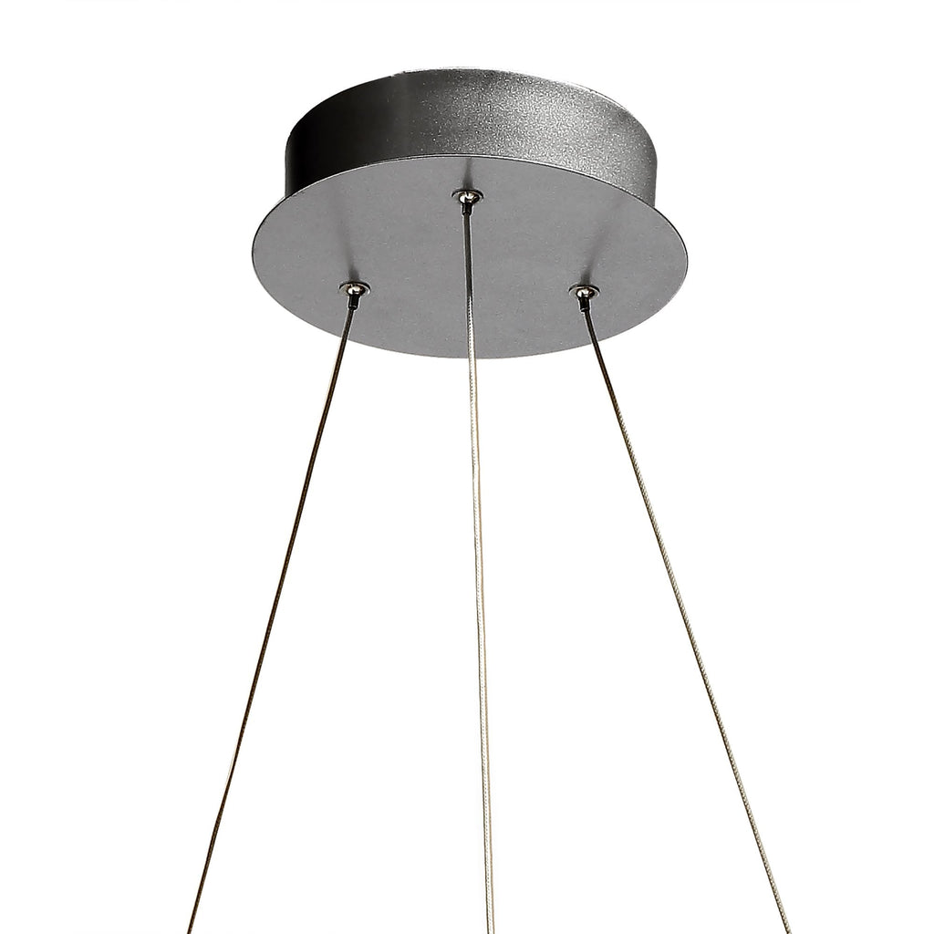 M5726 Infinity Pendant 60W LED Dimmable Silver/Polished Chrome/White Acrylic